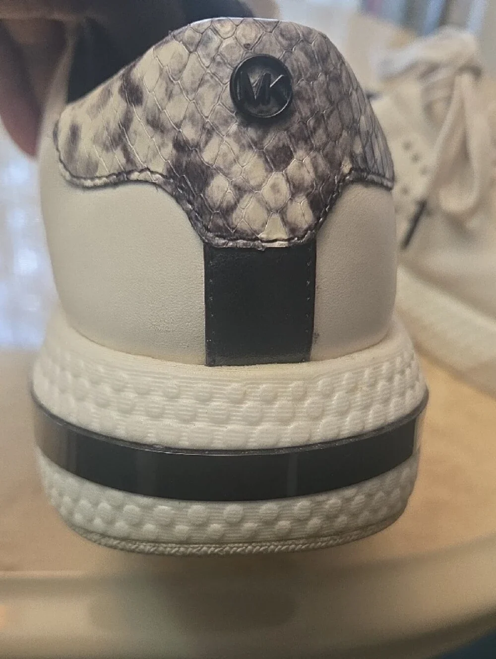 Michael Kors white leather